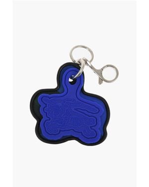 Burberry Keyring With Maxi Pendant - Blue