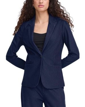 Ichi Blue Cotton Blazer