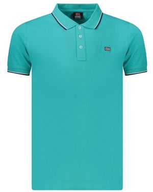 Norway 1963 Azzurro Cotton Mens Polo - Blue