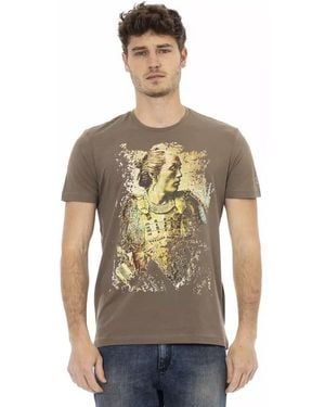 TRUSSARDI ACTION Brown Cotton Men T - Grey