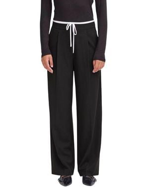Ichi Black Polyester Pants