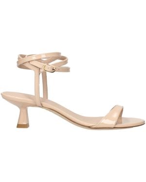Stuart Weitzman Beige Leather Stiletto Heels Sandals - Pink