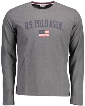U.S. POLO ASSN. Grey Cotton Men T
