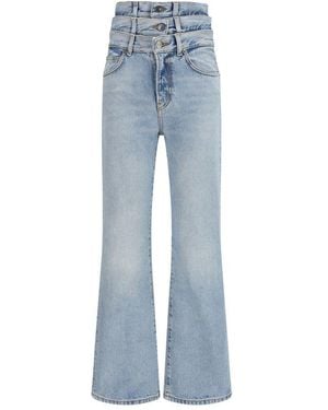 Fiorucci Blue Cotton Flared Jeans