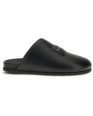 Givenchy Black Calf Leather Bos Taurus Mules