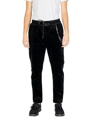 Gianni Lupo Black Cotton Casual Trousers