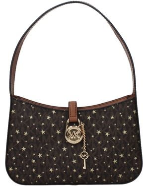 Michael Kors Brown Fabric Handbag - Black