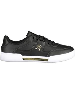 Tommy Hilfiger Leather Trainer - Black