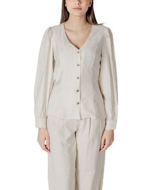 VILA CLOTHES Viscose Top - Grey