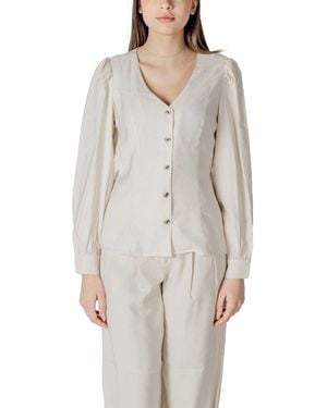 VILA CLOTHES Viscose Top - Grey