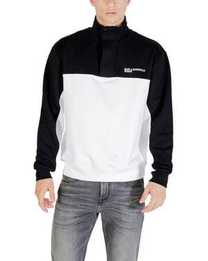 KARL LAGERFELD Black And White Horn Sweatshirt