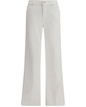 7FOR Cotton Straight-Leg Jeans - White