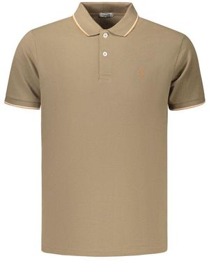COVERI MOVING Brown Cotton Men's Polo Shirt - Natural