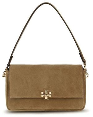 Tory Burch Shoulder Bag Charlie Mini Suede - Metallic
