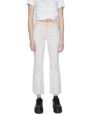 Vero Moda Beige Cotton Jeans & Pant - White
