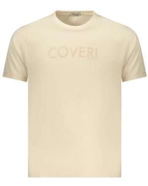 COVERI MOVING Beige Cotton Mens T - Natural