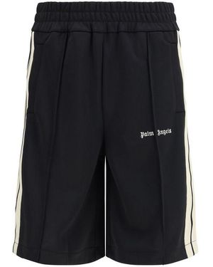 Palm Angels Black Polyester Bermuda Shorts