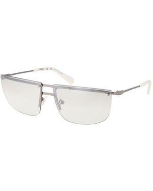 Guess Rimless Rectangular Sunglasses - Metallic