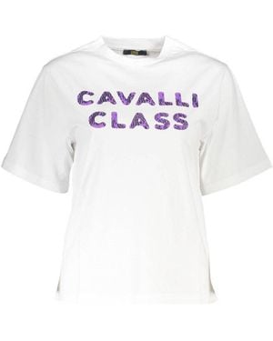 Roberto Cavalli Cotton T-Shirt - White