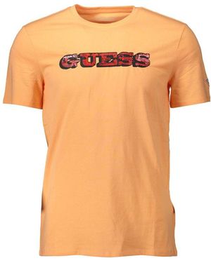 Guess Arancione Cotton Mens T - Orange