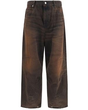 PDF CHANNEL Brown Cotton Jeans Denim