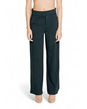 Street One Green Viscose Flared Pants - Blue