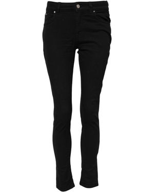 Dolce & Gabbana Black Cotton Skinny Mid Waisted Denim Jeans