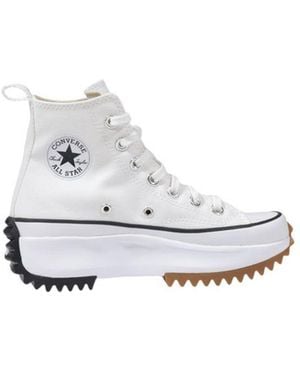 Converse White Fabric High Top Trainers