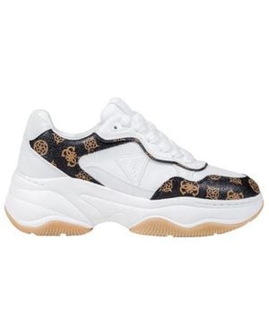 Guess White Polyethylene Chunky Trainers