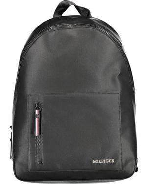 Tommy Hilfiger Black Polyurethane Men's Backpack - Grey