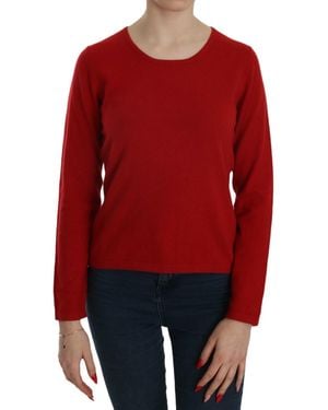 Mila Schon Mila Schön Cashmere Red Round Neck Pullover Top Jumper