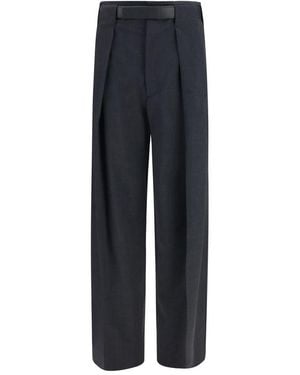 DARKPARK Grey Polyester Dress Trousers - Blue