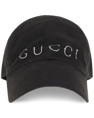Gucci Black Cotton Cap (baseball Hat)