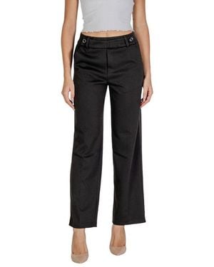 Street One Black Polyester Casual Trousers