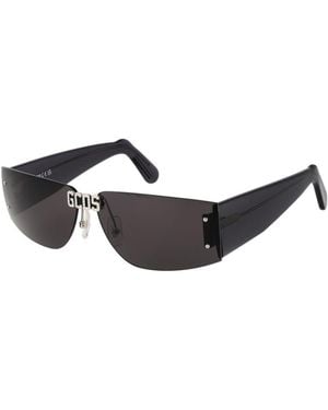 Gcds Black Plastic Sunglasses - Blue