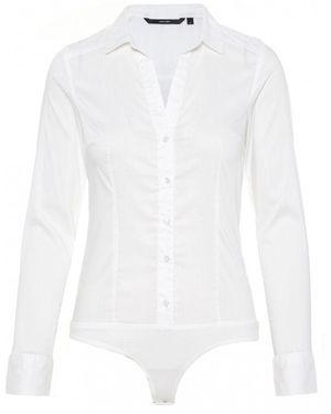 Vero Moda Cream Cotton Bodysuit - White