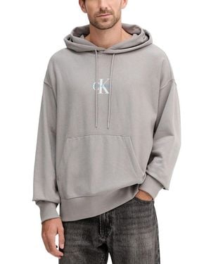 Calvin Klein Gray Cotton Hoodie