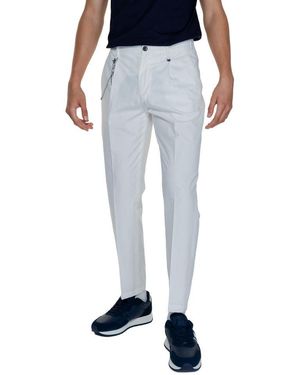 Antony Morato White Cotton Casual Trousers - Blue