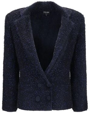 Giorgio Armani Blue Polyamide Blazer