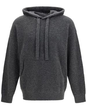 Laneus Gray Cashmere Hoodie