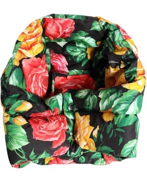 Dolce & Gabbana Multicolor Floral Print Whole Head Wrap Hat - Green