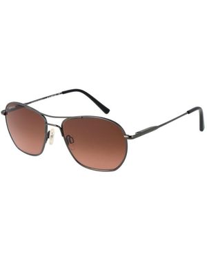 Serengeti Gray Metal Sunglasses - Brown