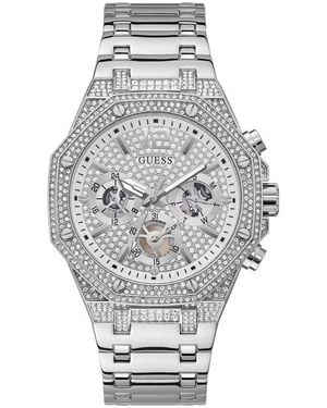 Guess Grey Stainless Steel Dress Watch - Metallic