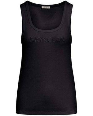 Moncler Logo Tank Top - Black