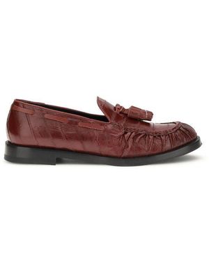 Fratelli Rossetti Bordeaux Leather Slip - Red