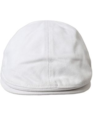 Dolce & Gabbana Cotton Cloth Newsboy Hat - White