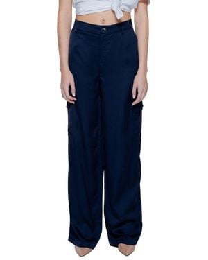 Street One Blue Viscose Casual Pants