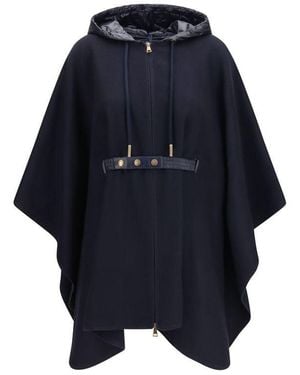 Moncler Blue Wool Oves Aries Scarf