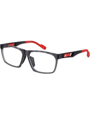 adidas Grey Plastic Glasses (frames) - Red