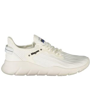 Blauer Polyester Trainer - White